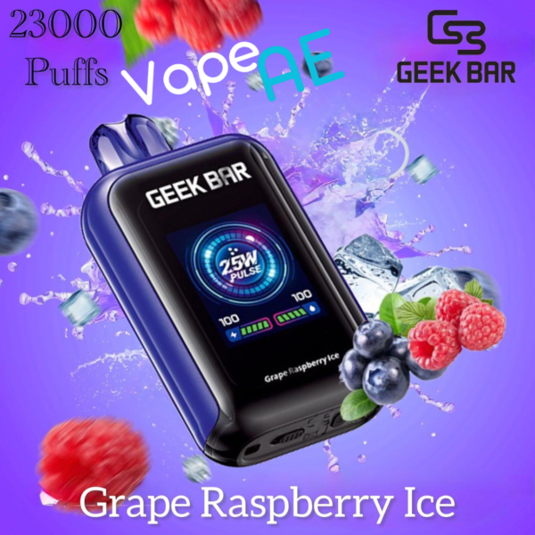 Geek bar 23000 Puffs Grape Raspberry Ice